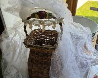 showing one of three veils with original box