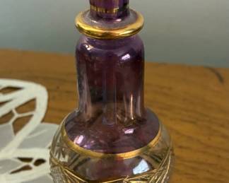 beautiful hand blown fancy perfume bottle
