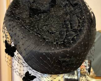 Vintage hat veil intact
