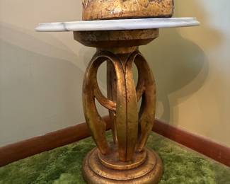 Goldstone painted pedestal