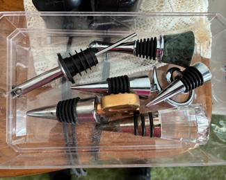 collection of bottle pourers