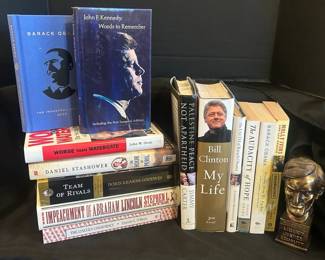 Books About And Written By Past Presidents Featuring Lincoln Bust