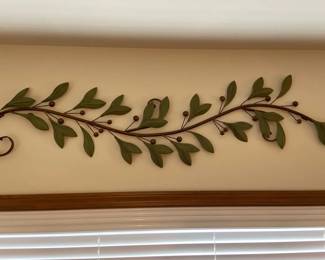 Set Of Two Metal Olive Branch Wall Hangings