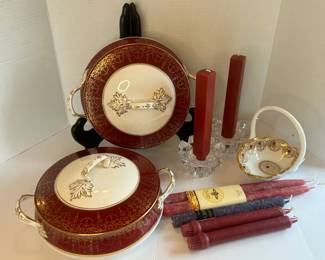 Fine Bone China Casserole Dishes With Mikasa Crustal Candlestick Holders Candlesticks And Dish