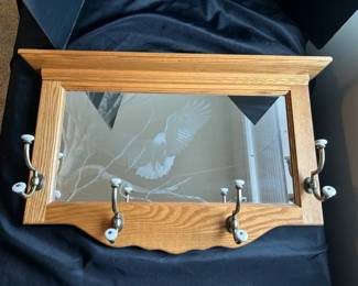 J S Wilson Eagle Etched Entry Way Mirror