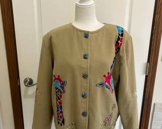 Daniel K XL Giraffe Button Up Coat