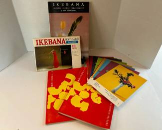 Ikebana Japanese Flower Arrangement Technique Informational Books And Cards
