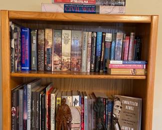 Lot Of Civil War  Historical Books With Two Statues