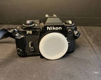 Vintage Black Nikon FG Film Camera