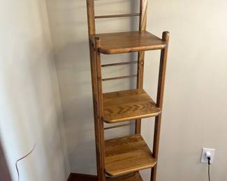 Skinny And Tall Wooden Shelf