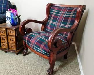 Antique Upholstered Arm Chair