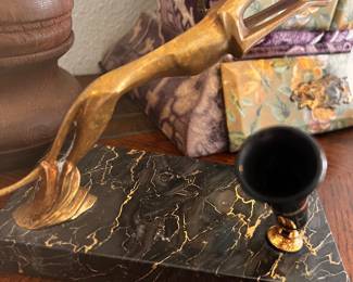 The Greyhound on marble base…Pen holder
