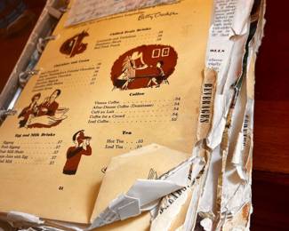 Now….this is a Cookbook ! Came thru the family , showing lots of past use…Value is not in its condition ! Awesome  :)