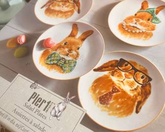 Easter Plates / NIB  (2) 4 pc Sets