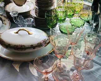 Limoges and Pink Glassware