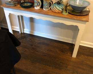 Studio Pottery on Small Console Table