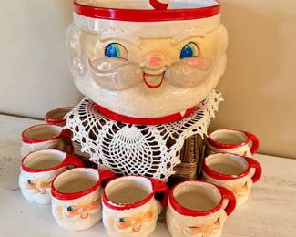 Holt Howard Santa Punch Bowl rarely find complete / vintage / large  $