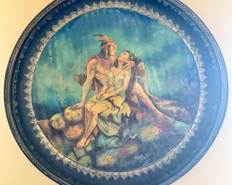 Signed Art large / painted on wood 