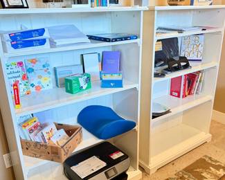 Matching Bookshelves white/wood