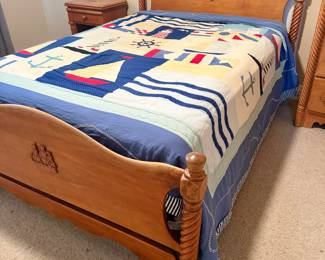 1950’s Original Virginia House Bedroom in a Ship design motif  All Maple Wood / Vintage