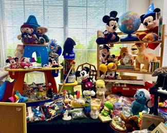 Kid's corner with lots of Disney, Mickey Mouse