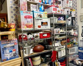So many kitchen appliances new in box.
