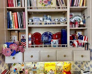 Patriotic niche with Jim Shore and Disney.