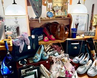 Shoes, costume jewelry.