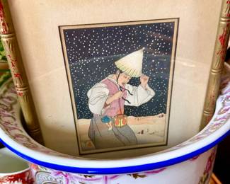 4 Paul Jacoulet woodblock prints.