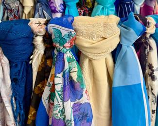 Lots of vintage scarves