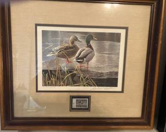 Framed and Matted Ducks Unlimited  Federal Duck Stamp and Print