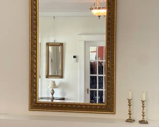 Large gold mirror