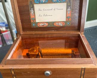 Vintage wooden music box