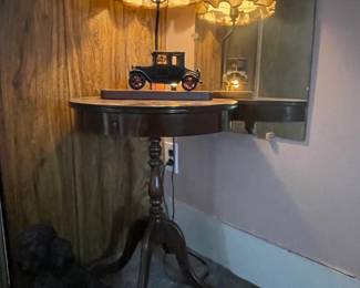 Antique Table & Lamp