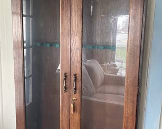 Wooden Long-Gun (Rifle, Shotgun) Display Cabinet