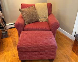 Red Chair and ottoman