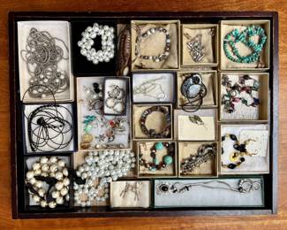 Mostly costume jewelry. Nice quality!