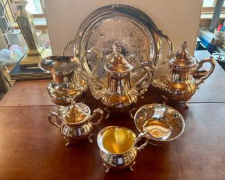 Silver-plate pieces, many  mint from box.