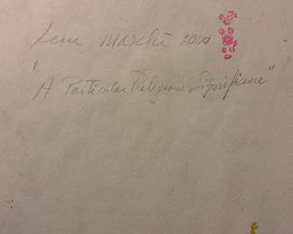 Signature from back of painting before it was framed...