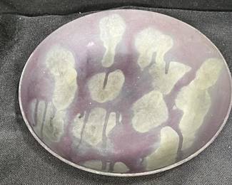 Vintage Art Glass Dish Satin Finish