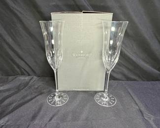 2 Waterford Crystal Ballet Blossom Champage Flutes