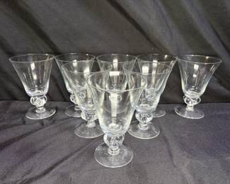  8 Astrid Swedish blown glass water goblet