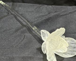 | Frosted 6 Petal 19" Hand Blown Flower