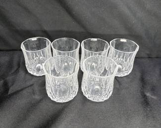  6 Lead Crystal Shot Glasses 2"