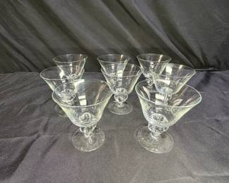 8 Astrid Swedish Blown glass Low Sherbert Glasses