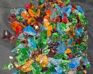  Color Glass Pieces 5 lbs 13 oz