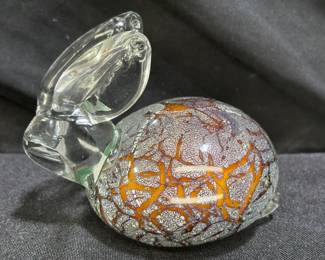 Vintage Hand Blown Colorful Glass Paperweight