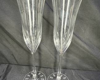 2 Waterford Crystal Ballet Blossom Champage Flutes