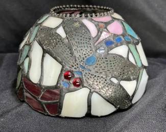 Dale Tiffany Signed Firefly Stained Glass Shade