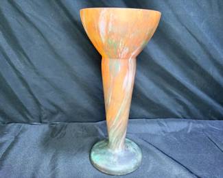 Art Deco Charles Schneider Style Trumpet Vase